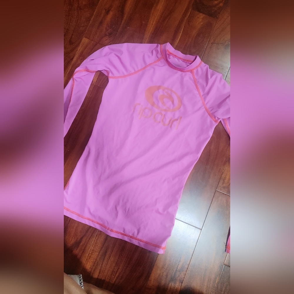 Rip Curl Pink Long Sleeve Rash Guard Top
